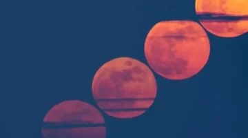 صورة فلكية ترصد قمر مارس المكتمل يتوهج باللون الأحمر في السماء